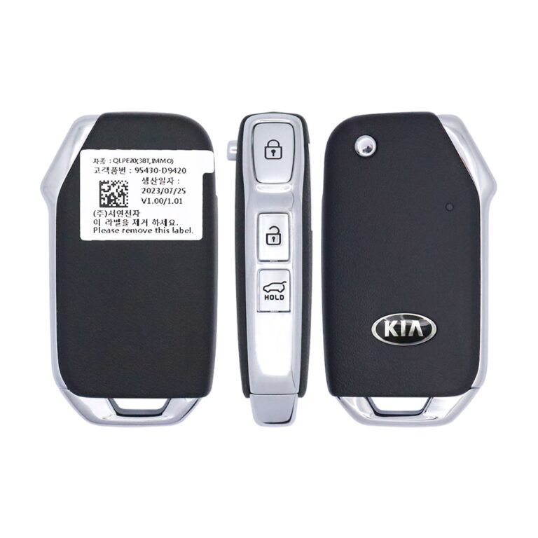 2020 KIA Sportage Flip Key Remote 3 Button 433MHz 4D-60 Chip RKE-4F42 95430-D9420 OEM