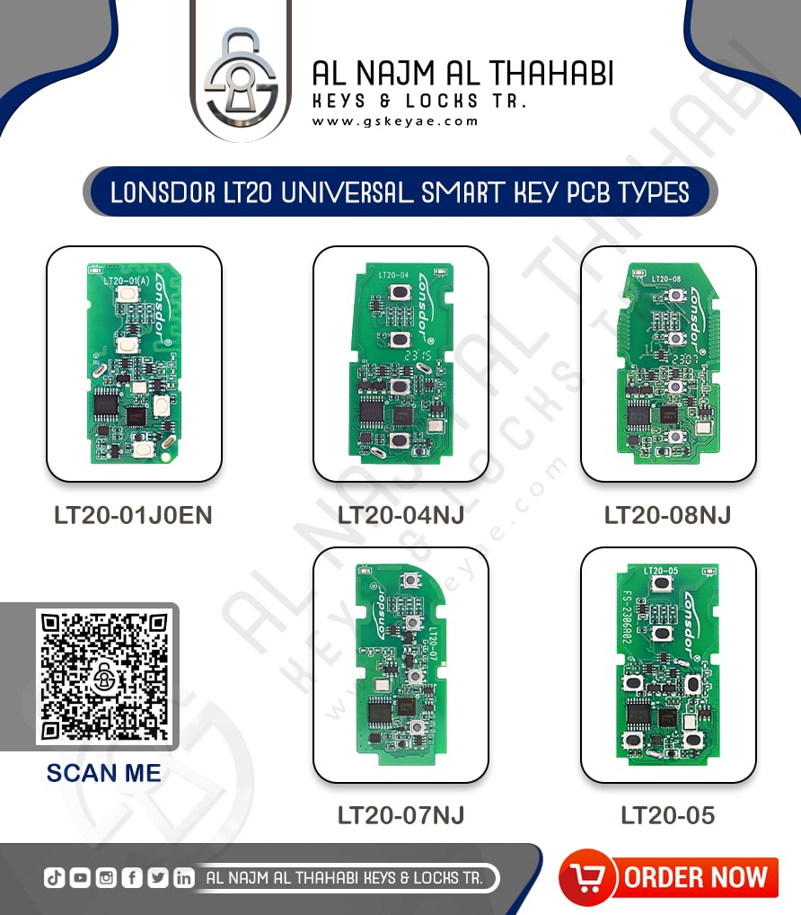 Lonsdor LT20 Smart Key PCB Board Types