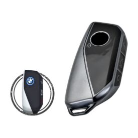 TPU Key Cover Case For BMW Smart Key Remote IYZBK1 BK1 4 Button BLACK Metal Color