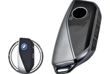 TPU Key Cover Case For BMW Smart Key Remote IYZBK1 BK1 4 Button BLACK Metal Color