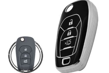TPU Key Cover Case For Chevrolet Cruze Aveo Flip Key Remote 3 Button Black Chrome Color