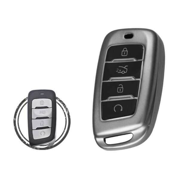TPU Key Cover Case For Changan CS35 PLUS CS95 Smart Key Remote 4 Button BLACK Metal Color