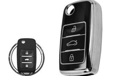 TPU Key Cover Case For Changan CS35 CS75 CS15 Flip Key Remote 3 Button Black Chrome Color