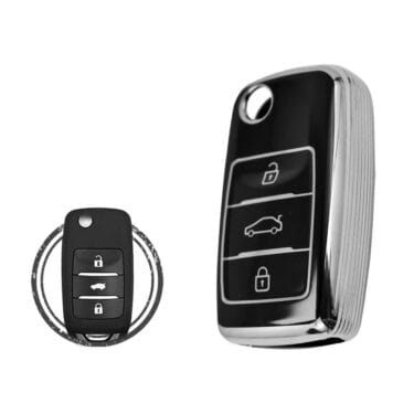 TPU Key Cover Case For Changan CS35 CS75 CS15 Flip Key Remote 3 Button Black Chrome Color