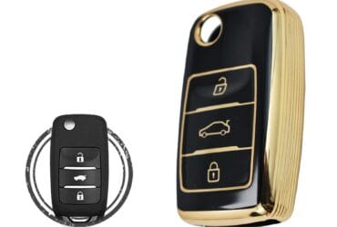 TPU Key Cover Case For Changan CS35 CS75 CS15 Flip Key Remote 3 Button BLACK GOLD Color
