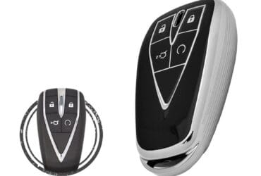TPU Key Cover Case For Changan CS75 PLUS CS35 PLUS Smart Key Remote 4 Button Black Chrome Color