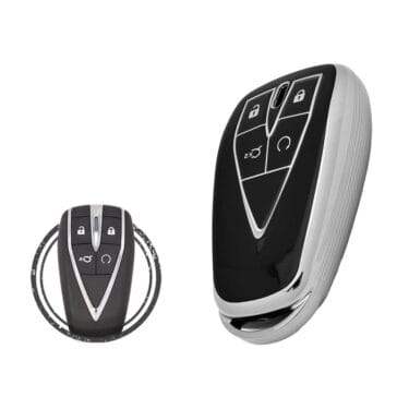 TPU Key Cover Case For Changan CS75 PLUS CS35 PLUS Smart Key Remote 4 Button Black Chrome Color