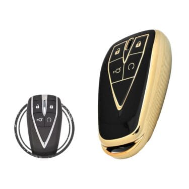 TPU Key Cover Case For Changan CS75 PLUS CS35 PLUS Smart Key Remote 4 Button BLACK GOLD Color