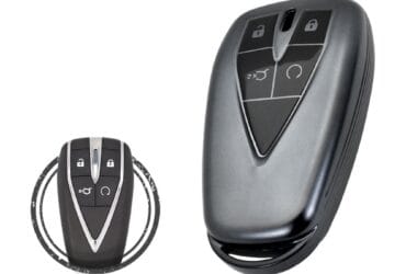 Coque en TPU pour clé intelligente Changan CS75 PLUS CS35 PLUS 4 boutons Couleur Noir Métal