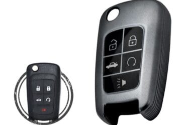 TPU Key Cover Case For Chevrolet Cruze Camaro Malibu Equinox Flip Key Remote 5 Button BLACK Metal Color