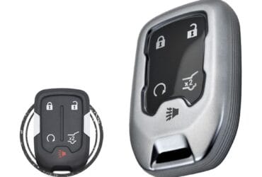 TPU Key Cover Case For Chevrolet Suburban Tahoe GMC Terrain Yukon Smart Key Remote 5 Button BLACK Metal Color