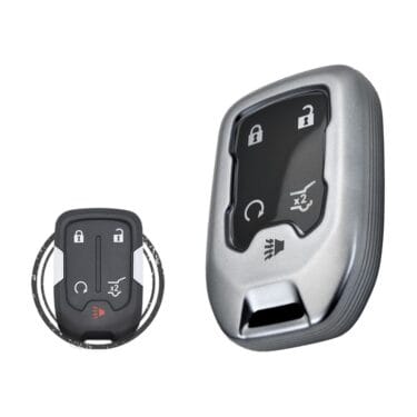 TPU Key Cover Case For Chevrolet Suburban Tahoe GMC Terrain Yukon Smart Key Remote 5 Button BLACK Metal Color