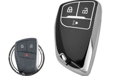 TPU Key Cover Case For Chevrolet Silverado 1500 Buick Envision Smart Key Remote 3 Button Black Chrome Color