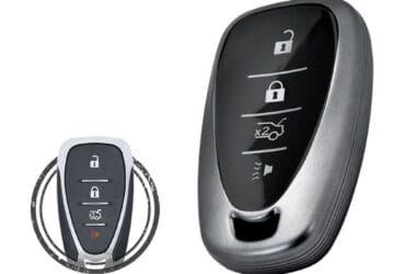 TPU Key Cover Case For Chevrolet Cruze Sonic Camaro Smart Key Remote 4 Button BLACK Metal Color