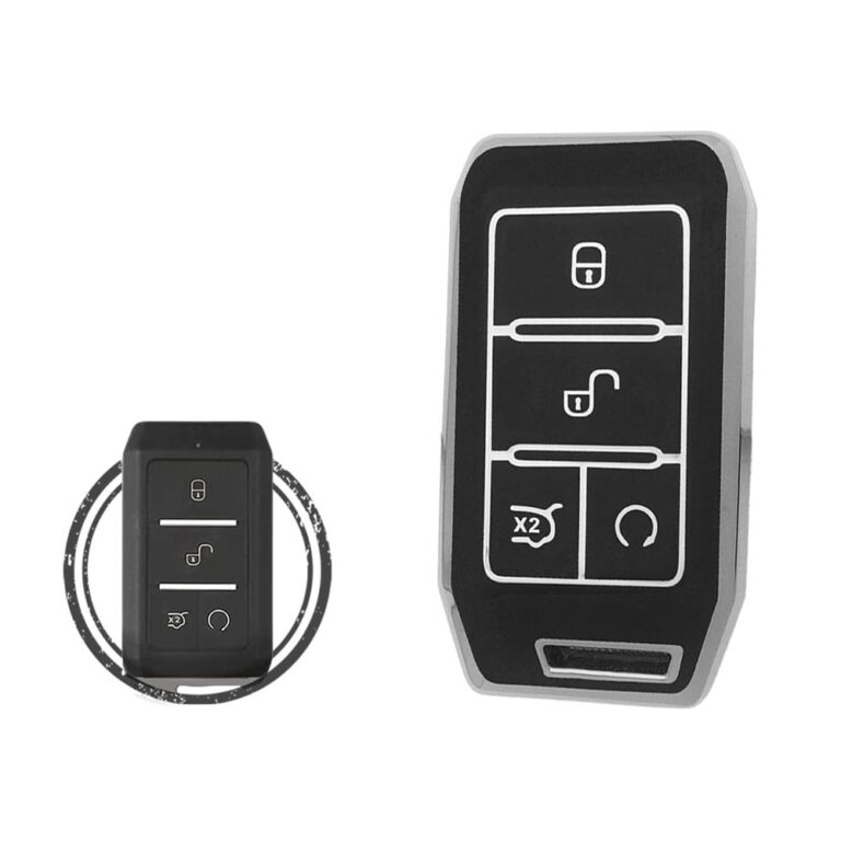 TPU Key Cover Case For BYD Qin EV E2 Yuan 535 E1 E3 Remote Key 4 Button Black Chrome Color