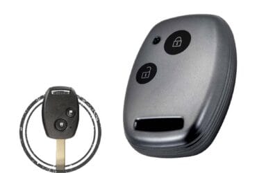 TPU Key Cover Case For Honda Head Key Remote 2 Button BLACK Metal Color