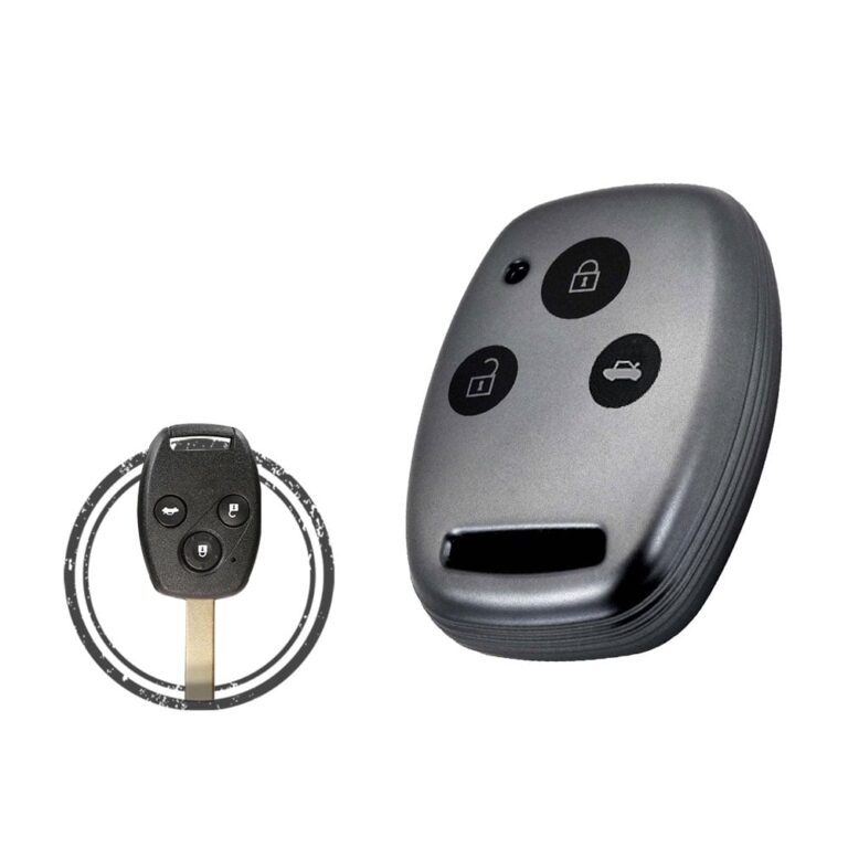 TPU Key Cover Case For Honda Head Key Remote 3 Button BLACK Metal Color