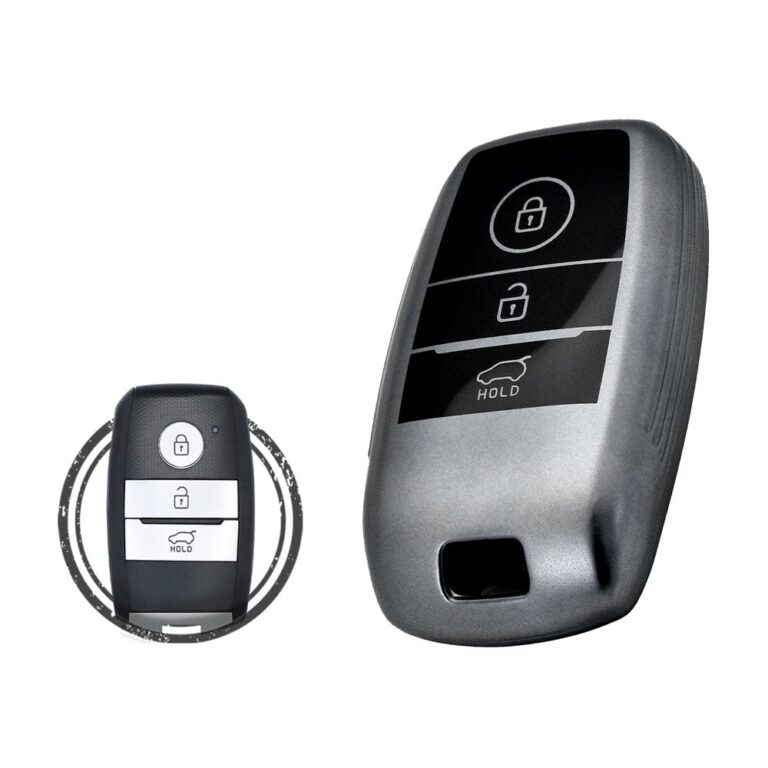 TPU Key Fob Cover Case For KIA Soul Sorento Sportage Smart Key Remote 3 Button BLACK Metal Color