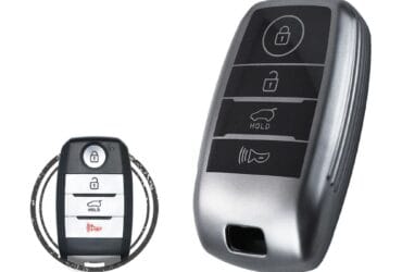 TPU Key Fob Cover Case For KIA Soul Forte Sorento Sedona Smart Key Remote 4 Button BLACK Metal Color
