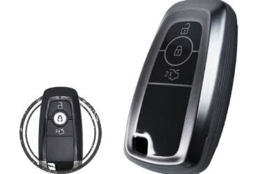 TPU Key Cover Case For Ford Edge S-Max Galaxy Smart Key Remote 3 Button BLACK Metal Color