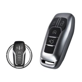 TPU Key Cover Case For Ford Explorer Smart Key Remote 4 Button BLACK Metal Color