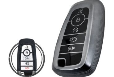 TPU Key Cover Case For Ford Edge Fusion Explorer Expedition Smart Key Remote 5 Button BLACK Metal Color