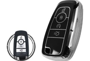 TPU Key Cover Case For Ford Mondeo Fusion Expedition Smart Key Remote 4 Button Black Chrome Color