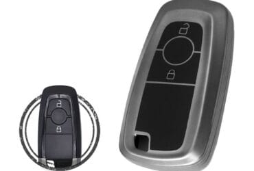 TPU Key Cover Case For Ford Ranger Ecosport Smart Key Remote 2 Button BLACK Metal Color