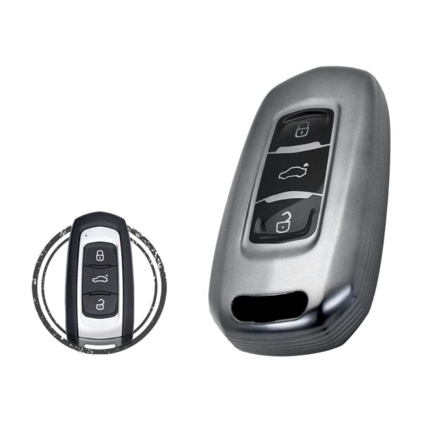 TPU Key Cover Case Protector For GEELY Emgrand Smart Key Remote 3 Button BLACK Metal Color