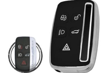 TPU Key Cover Case For Land Rover Range Rover Smart Key Remote 5 Button Black Chrome Color