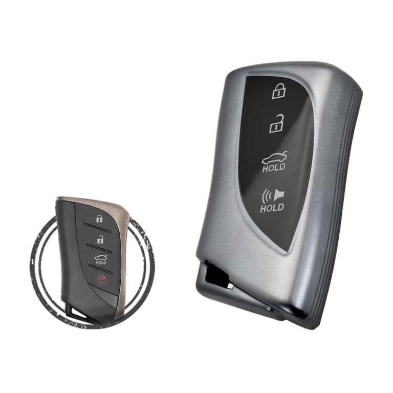 TPU Key Fob Cover Case For Lexus ES350 GX460 UX250 Smart Key Remote 4 Button BLACK Metal Color
