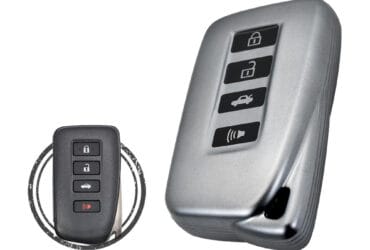 TPU Key Fob Cover Case For Lexus GS IS RC RX Smart Key Remote 4 Button BLACK Metal Color