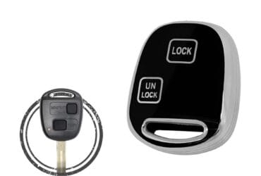 TPU Key Cover Case For Lexus ES SC LX RX Remote Head Key 2 Button Black Chrome Color