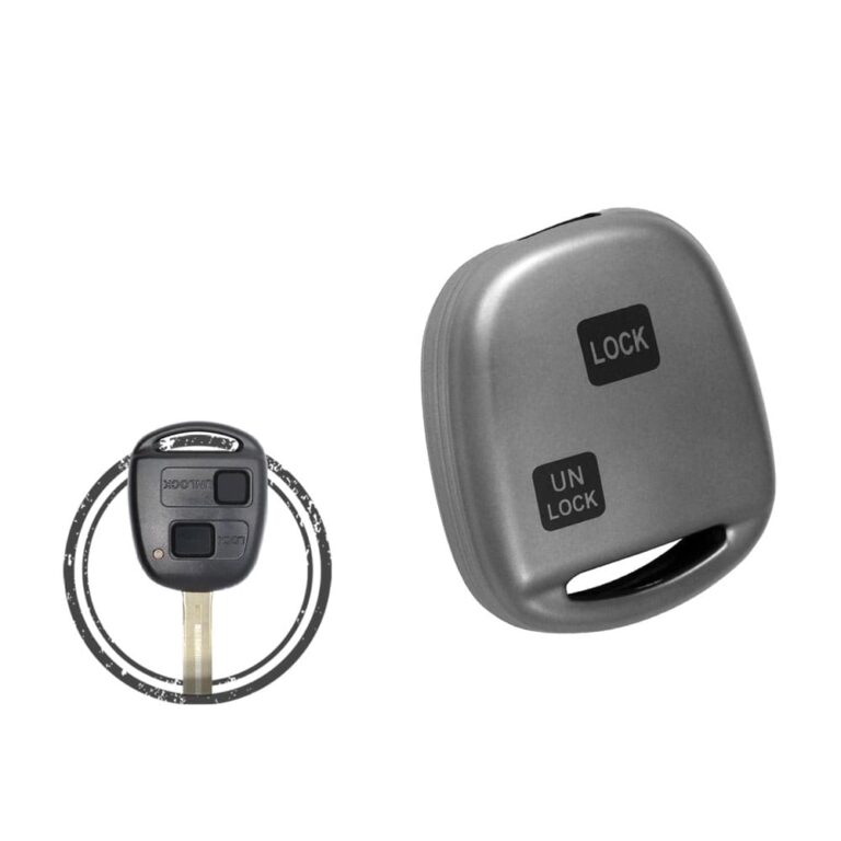 TPU Key Fob Cover Case For Lexus ES SC LX RX Remote Head Key 2 Button BLACK Metal Color
