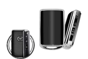 TPU Key Cover Case For Mazda 3 CX-30 Smart Key Remote 3 Button Black Chrome Color