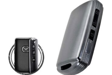TPU Key Fob Cover Case For Mazda 3 / CX-30 Smart Key Remote 3 Button BLACK Metal Color