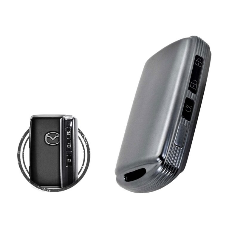 TPU Key Fob Cover Case For Mazda 3 / CX-30 Smart Key Remote 3 Button BLACK Metal Color