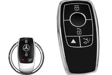 TPU Key Cover Case For Mercedes Benz A-Class C-Class E-Class S-Class Smart Key Remote 4 Button Black Chrome Color
