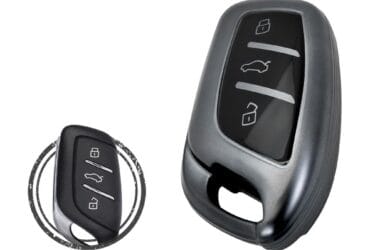 TPU Key Fob Cover Case For MG HS Smart Key Remote 3 Button BLACK Metal Color