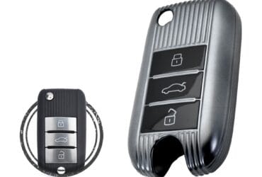 TPU Key Fob Cover Case For MG ZS MG5 Smart Flip Key Remote 3 Button BLACK Metal Color