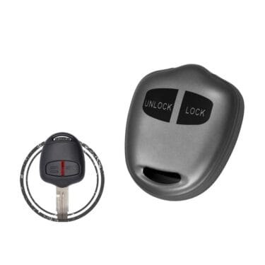 TPU Key Fob Cover Case For Mitsubishi Lancer Pajero L200 Remote Head Key 2 Button BLACK Metal Color