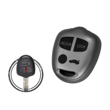 TPU Key Fob Cover Case For Mitsubishi Lancer Pajero Remote Head Key 3 Button BLACK Metal Color