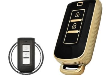 Coque en TPU pour clé intelligente Mitsubishi Xpander Eclipse L20 2 boutons Couleur NOIR OR