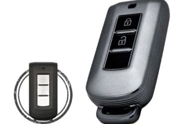 TPU Key Fob Cover Case For Mitsubishi Xpander Eclipse L200 Montero Outlander Smart Key Remote 2 Button BLACK Metal Color