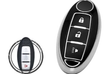 TPU Key Cover Case For Nissan Murano Pathfinder Rouge Armada Patrol Smart Key Remote 3 Button Black Chrome Color