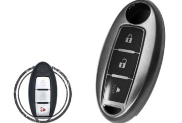 TPU Key Fob Cover Case For Nissan Murano Pathfinder Rouge Armada Patrol Smart Key Remote 3 Button BLACK Metal Color