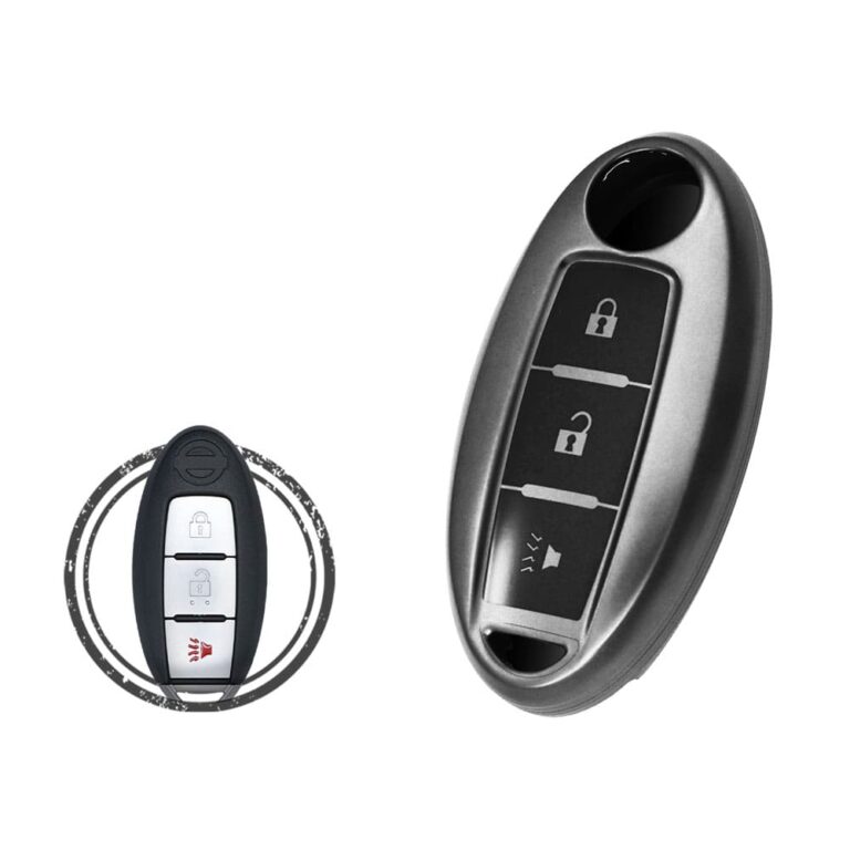 TPU Key Fob Cover Case For Nissan Murano Pathfinder Rouge Armada Patrol Smart Key Remote 3 Button BLACK Metal Color