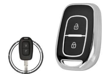 TPU Key Cover Case For Renault Symbol Dacia Stepway Duster Logan Lodgy Remote Head Key 2 Button Black Chrome Color