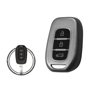 TPU Key Fob Cover Case For Renault Symbol Dacia Stepway Duster Logan Lodgy Remote Head Key 3 Button BLACK Metal Color