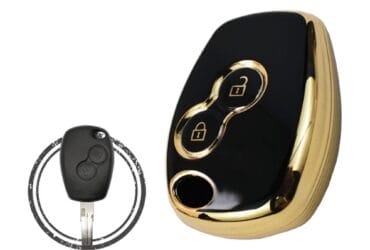 TPU Key Cover Case Protector For Renault Master Trafic Dacia Logan Duster Remote Head Key 2 Button BLACK GOLD Color